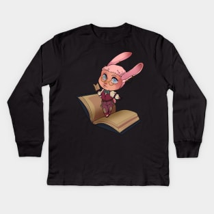 Chibi March Hare Kids Long Sleeve T-Shirt